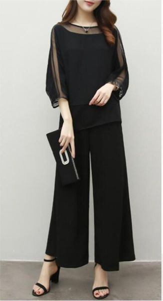 2018 spring and summer new korean women's fashion loose large size two-piece jacket wide leg pants chiffon suit female tide, Gray
2018 spring and summer new korean women's fashion loose large size two-piece jacket wide leg pants chiffon suit female tide, Gray