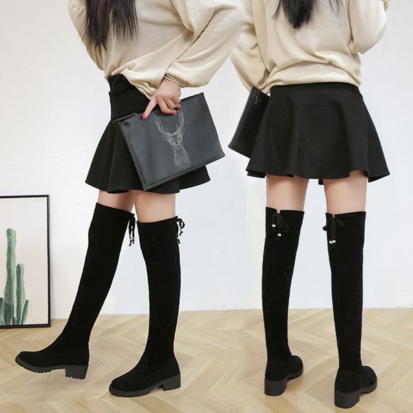 brand women's shoes autumn boots winter footwear boots-women booties ladies thigh high heels high lace up round toe, Black
brand women's shoes autumn boots winter footwear boots-women booties ladies thigh high heels high lace up round toe, Black