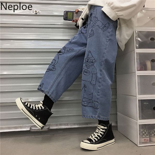 neploe korean bf style retro high waist straight jeans fashion cartoon stripe denim jean autumn casual old student jean 45632, Blue
neploe korean bf style retro high waist straight jeans fashion cartoon stripe denim jean autumn casual old student jean 45632, Blue