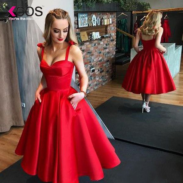 vintage length prom dresses 2019 spaghetti straps sweerheart with pockets red satin party gowns custom made, White;black
vintage length prom dresses 2019 spaghetti straps sweerheart with pockets red satin party gowns custom made, White;black