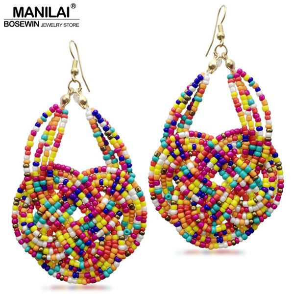 manilai handmade knitting resin beaded bohemia earring women fashion jewelry statement geometric pendants dangle earrings big, Silver
manilai handmade knitting resin beaded bohemia earring women fashion jewelry statement geometric pendants dangle earrings big, Silver