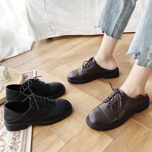fashion woman shoes round toe retro british college style small leather shoes student literary trend fashion flat u19-05, Black
fashion woman shoes round toe retro british college style small leather shoes student literary trend fashion flat u19-05, Black
