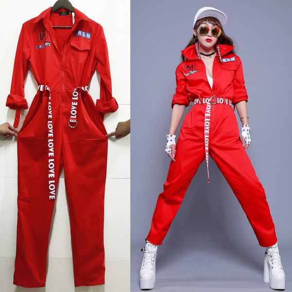 red jazz dance jumpsuit nightclub female singer street hip hop cheerleader performance wear clothing stage outfit dwy1017, Black;red
red jazz dance jumpsuit nightclub female singer street hip hop cheerleader performance wear clothing stage outfit dwy1017, Black;red