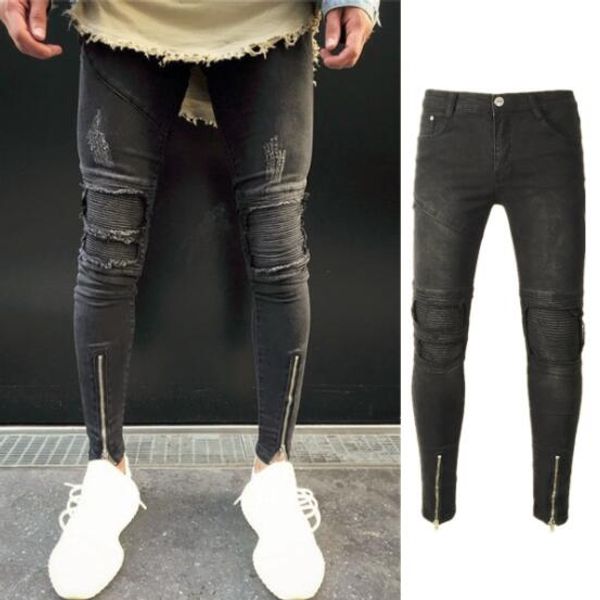 neverfunction 2018 new ripped biker jeans men's streetwear knee holes cargo denim pants ankle zipper slim motorcycle, Blue
neverfunction 2018 new ripped biker jeans men's streetwear knee holes cargo denim pants ankle zipper slim motorcycle, Blue