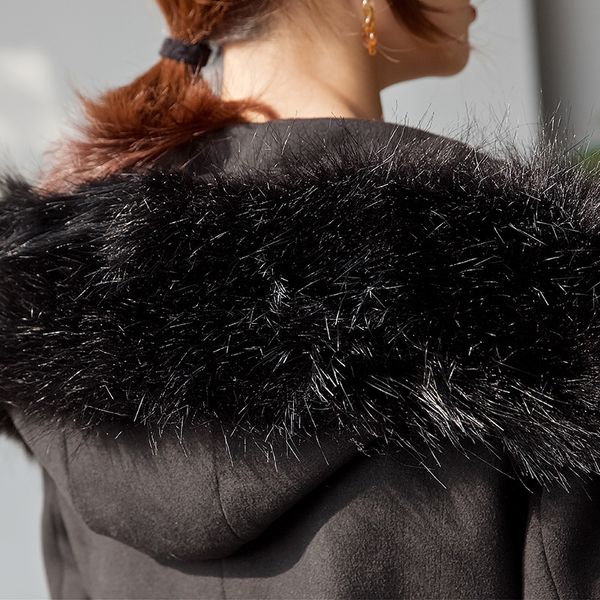 jacket female fat mm autumn and winter wear plus cotton thick large fur collar coat, Black
jacket female fat mm autumn and winter wear plus cotton thick large fur collar coat, Black