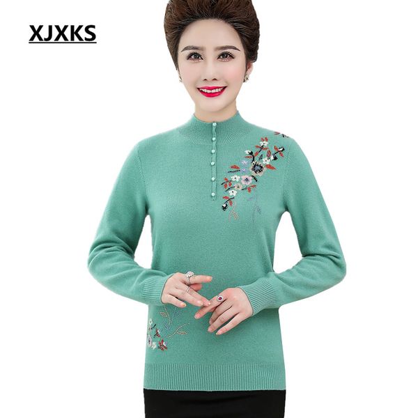 xjxks high-end 100% wool women turtleneck sweater 2019 autumn winter new exquisite printing loose plus size women knitted sweater pullover, White;black
xjxks high-end 100% wool women turtleneck sweater 2019 autumn winter new exquisite printing loose plus size women knitted sweater pullover, White;black