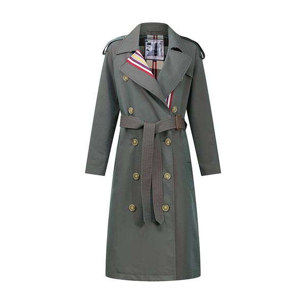 colored stripe double-breasted windbreaker women high street fashion slim sashes office lady long trench coat overcoat outerwear, Tan;black
colored stripe double-breasted windbreaker women high street fashion slim sashes office lady long trench coat overcoat outerwear, Tan;black