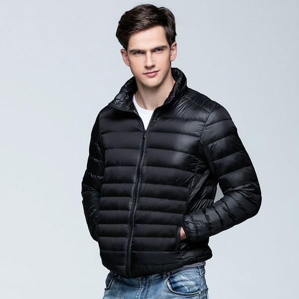 new autumn winter man duck down jacket ultra light thin plus size spring jackets men stand collar outerwear coat, Black
new autumn winter man duck down jacket ultra light thin plus size spring jackets men stand collar outerwear coat, Black