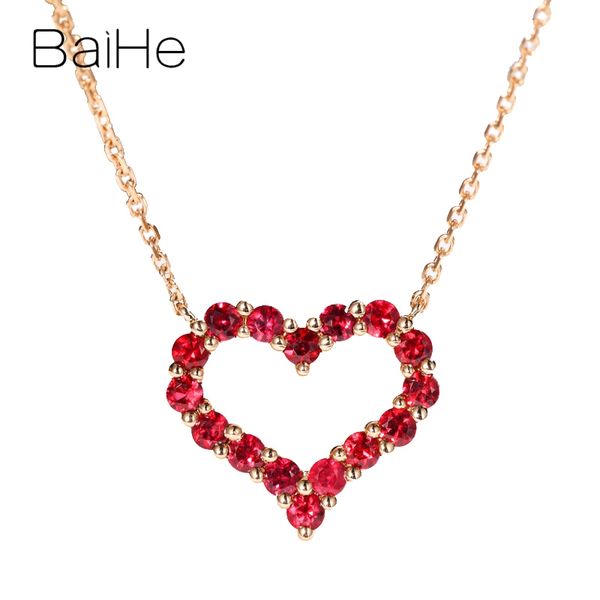 baihe solid 18k rose gold total 0.75-0.80ct round natural rubis jewelry women trendy wedding fine jewelry gift heart necklaces, Silver
baihe solid 18k rose gold total 0.75-0.80ct round natural rubis jewelry women trendy wedding fine jewelry gift heart necklaces, Silver