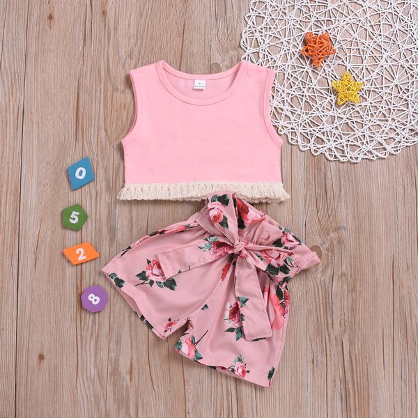 retail girls boutique outfits summer cotton sleeveless tassel vest+flower shorts girls suit two piece crop outfits baby tracksuit suits, White
retail girls boutique outfits summer cotton sleeveless tassel vest+flower shorts girls suit two piece crop outfits baby tracksuit suits, White
