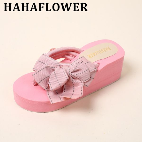 hahaflower new flip flops women shoes handmade bow cool slippers summer casual beach wedge platform sandals ing, Black
hahaflower new flip flops women shoes handmade bow cool slippers summer casual beach wedge platform sandals ing, Black