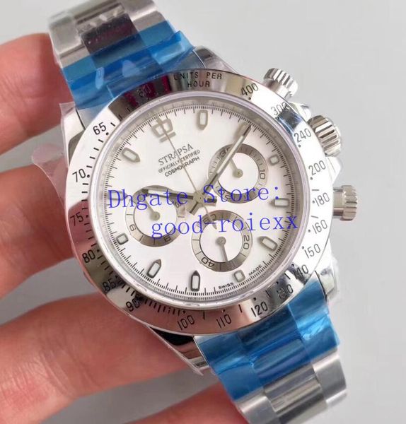 men's 904l steel watch chronograph watches automatic cal.4130 kif shock absorber cosmograph black white dial men 116520 eta wristwatche, Slivery;brown
men's 904l steel watch chronograph watches automatic cal.4130 kif shock absorber cosmograph black white dial men 116520 eta wristwatche, Slivery;brown