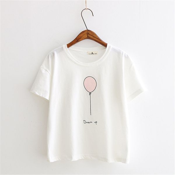 daddy chen summer balloon tshirt dream up t shirt print cartoon femme fashion short sleeve solid o neck basic school girls, White
daddy chen summer balloon tshirt dream up t shirt print cartoon femme fashion short sleeve solid o neck basic school girls, White