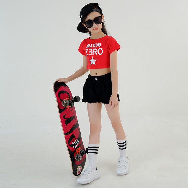 stage wear kids cotton cropped t shirt casual shorts hip hop clothing clothes for girls jazz dance costume ballroom dancing streetwear, Black;red
stage wear kids cotton cropped t shirt casual shorts hip hop clothing clothes for girls jazz dance costume ballroom dancing streetwear, Black;red
