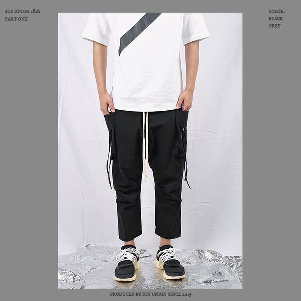 new 27-44 2018 men's clothing gd hair stylist fashion street deconstruction of large pocket harem pants plus size costumes, Black
new 27-44 2018 men's clothing gd hair stylist fashion street deconstruction of large pocket harem pants plus size costumes, Black