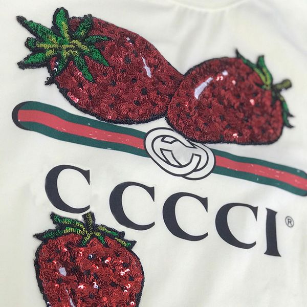 мужской конструктор футболка правильной версия g главная мода марки пришивания клубничной вышивка лето новой шея с коротким рукавом футболка, White
мужской конструктор футболка правильной версия g главная мода марки пришивания клубничной вышивка лето новой шея с коротким рукавом футболка, White