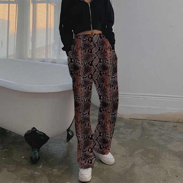 women's pants & capris streetwear elastic waist wide leg female trousers colorful snakeskin print women casual loose autumn lady bottom, Black;white
women's pants & capris streetwear elastic waist wide leg female trousers colorful snakeskin print women casual loose autumn lady bottom, Black;white