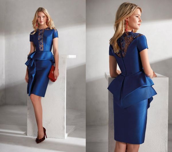 blue chic mother of the bride dresses jewel neck satin lace appliqued short sleeve wedding guest dress knee length prom gowns, Black;red
blue chic mother of the bride dresses jewel neck satin lace appliqued short sleeve wedding guest dress knee length prom gowns, Black;red