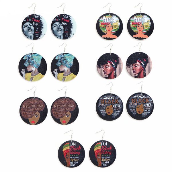 new wooden round pendant earrings colorful print letters africa female heads charm dangle eardrop women ear hook wood earring jewelry gifts, Silver
new wooden round pendant earrings colorful print letters africa female heads charm dangle eardrop women ear hook wood earring jewelry gifts, Silver