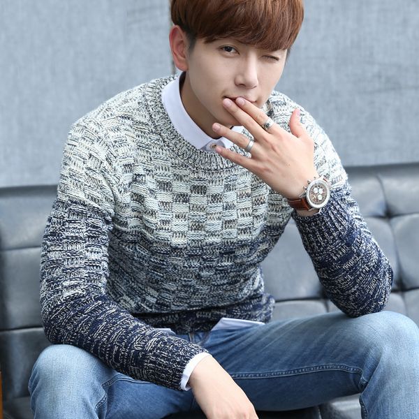 the new autumn and winter sweater color - men's sleeve head straight men sweater, White;black
the new autumn and winter sweater color - men's sleeve head straight men sweater, White;black