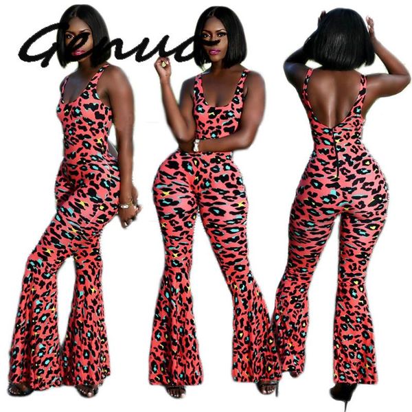 2019 leopard printed jumpsuit women sleeveless summer rompers o neck backless streetwear casual jumpsuits flare pants jumpsuits, Black;white
2019 leopard printed jumpsuit women sleeveless summer rompers o neck backless streetwear casual jumpsuits flare pants jumpsuits, Black;white