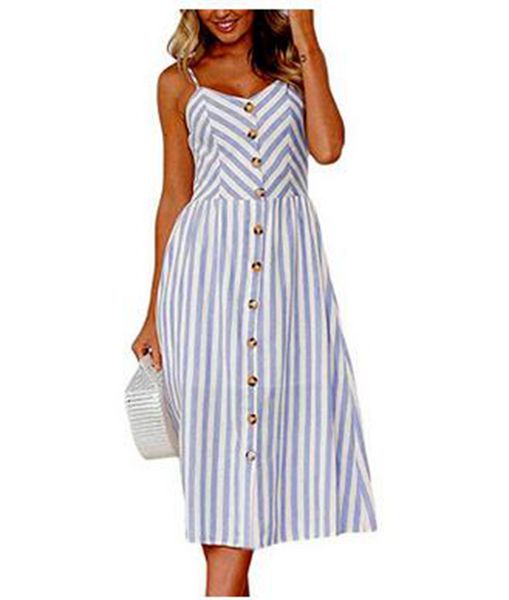 casual vintage sundress women summer dress boho dress midi button backless beach polka dot striped floral dress, Black;gray
casual vintage sundress women summer dress boho dress midi button backless beach polka dot striped floral dress, Black;gray