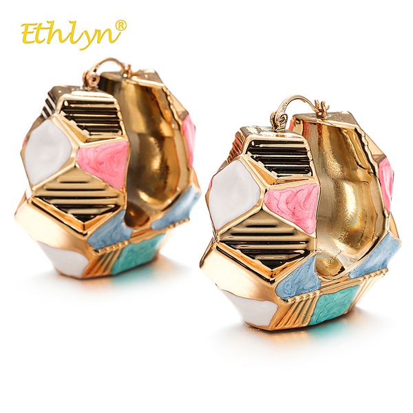 ethlyn fashion women multicolor geometric earrings 2018 nigeria/african female jewelry accessories hollow ethnic hoop earrings, Golden;silver
ethlyn fashion women multicolor geometric earrings 2018 nigeria/african female jewelry accessories hollow ethnic hoop earrings, Golden;silver