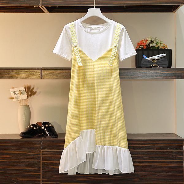 l-4xl plus size summer women short sleeves t-shirt + sleeveless ruffles dress 2 pcs sets female suits outfit a3069, White
l-4xl plus size summer women short sleeves t-shirt + sleeveless ruffles dress 2 pcs sets female suits outfit a3069, White