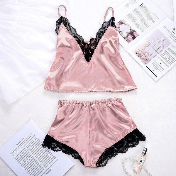 casual pizama damska bawelna homewear satin 2pc lingerie women lace babydoll nightdress nightgown sleepwear underwear set pajama, Blue;gray
casual pizama damska bawelna homewear satin 2pc lingerie women lace babydoll nightdress nightgown sleepwear underwear set pajama, Blue;gray