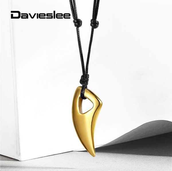 chic men's gold silver black wolf tooth charm pendant necklace stainless steel adjustable choker fashion male jewelry dknm175
chic men's gold silver black wolf tooth charm pendant necklace stainless steel adjustable choker fashion male jewelry dknm175