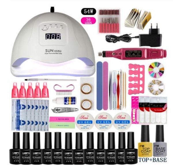 nail set uv led lamp dryer with 12pcs nail gel polish kit soak off manicure tools set electric drill art tools
nail set uv led lamp dryer with 12pcs nail gel polish kit soak off manicure tools set electric drill art tools