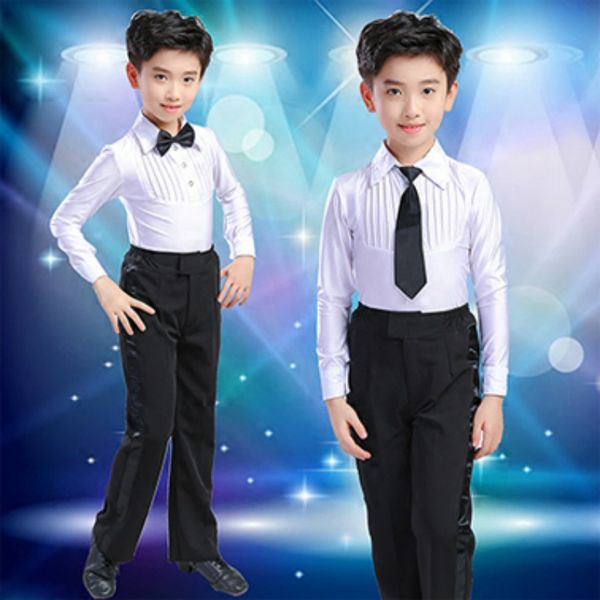 2018 ballroom boy latin dancing tango competition suit children's professional dance wear boy salsa shirt +dance pants, Black;red
2018 ballroom boy latin dancing tango competition suit children's professional dance wear boy salsa shirt +dance pants, Black;red