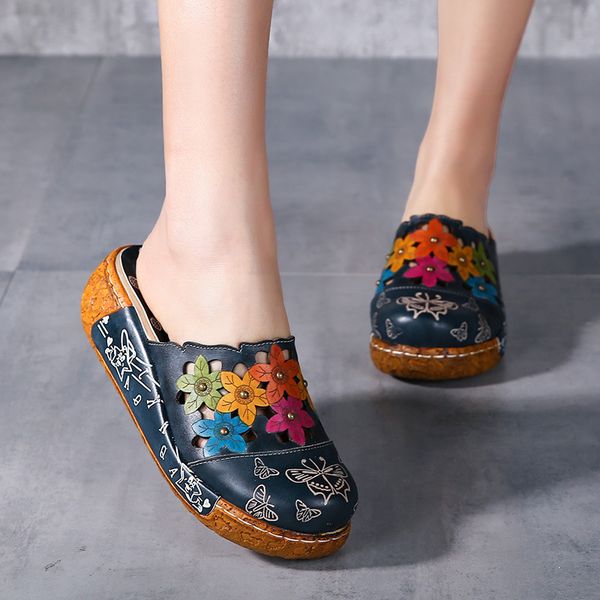 summer slippers genuine leather shoes handmade flower slides flip flops platform for women wedges slippers, Black
summer slippers genuine leather shoes handmade flower slides flip flops platform for women wedges slippers, Black
