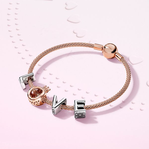 rose gold pandoras moments s925 silver mesh woven bracelet women diy crown love beads charm chain jewelry valentine's day gift, Golden;silver
rose gold pandoras moments s925 silver mesh woven bracelet women diy crown love beads charm chain jewelry valentine's day gift, Golden;silver