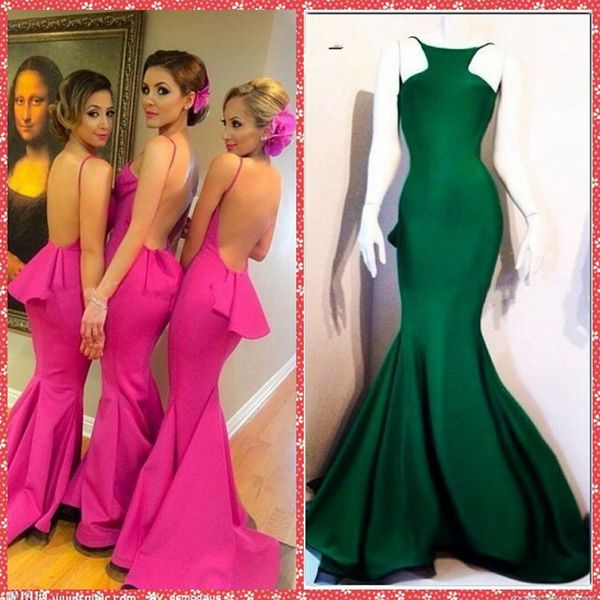 2020 spaghetti strips mermaid long bridesmaids dresses backless simple long vestidos de maid of honor prom party gowns, White;pink
2020 spaghetti strips mermaid long bridesmaids dresses backless simple long vestidos de maid of honor prom party gowns, White;pink