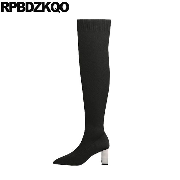 fashion shoes women chinese slip on pointed toe chunky tall high heel black slim boots over the knee long knit sexy
fashion shoes women chinese slip on pointed toe chunky tall high heel black slim boots over the knee long knit sexy