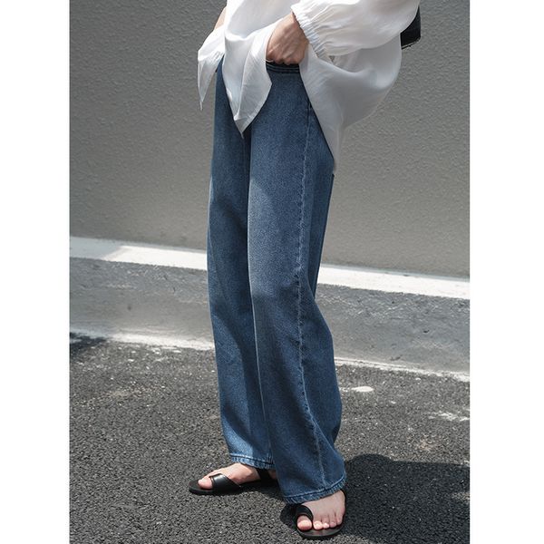 women's jeans vadiming 2021 autumn korean version of the high waist loose wide leg pants fashion casual women6323, Blue
women's jeans vadiming 2021 autumn korean version of the high waist loose wide leg pants fashion casual women6323, Blue
