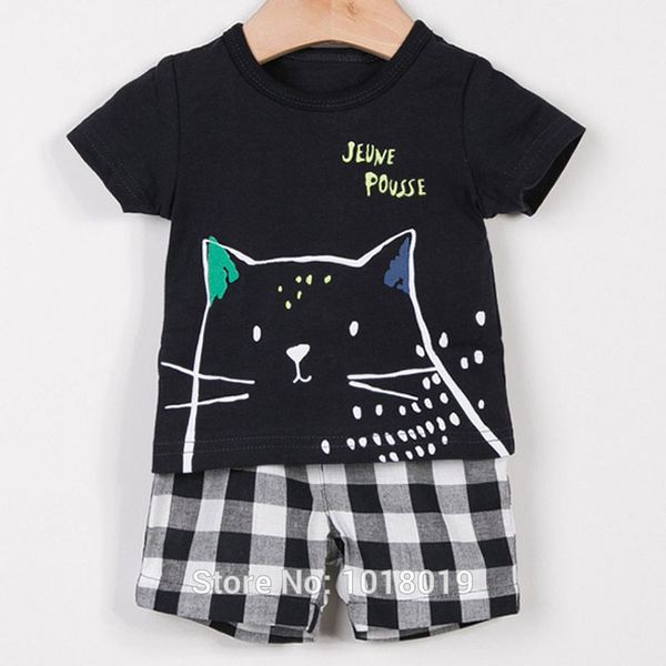2020 summer baby boy clothes sets kids 100% cotton t-shirt plaid pants 2pc children suits bebe boys cat casual outfits 1-7y, White
2020 summer baby boy clothes sets kids 100% cotton t-shirt plaid pants 2pc children suits bebe boys cat casual outfits 1-7y, White