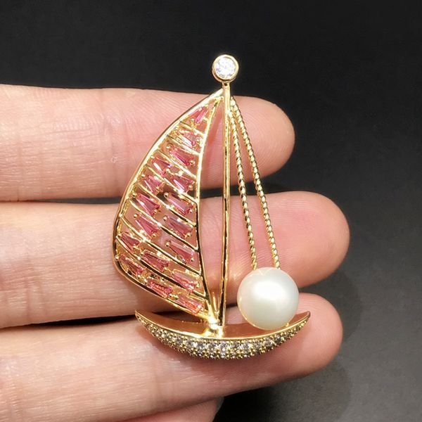 kingdeng sailboat natural pearl brooches accessories fashion jewelry zircon enamel pins gifts for women cute luxury laple pin, Gray
kingdeng sailboat natural pearl brooches accessories fashion jewelry zircon enamel pins gifts for women cute luxury laple pin, Gray