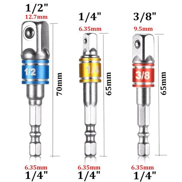 drill socket adapter for impact driver with hex shank to square socket drill bits bar extension set 1/4" 3/8" 1/2 bit set
drill socket adapter for impact driver with hex shank to square socket drill bits bar extension set 1/4" 3/8" 1/2 bit set