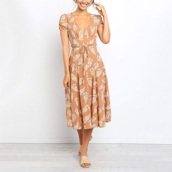 women floral print chiffon beach dress v-neck loose stretch waist five-point sleeve dress, Black;gray
women floral print chiffon beach dress v-neck loose stretch waist five-point sleeve dress, Black;gray