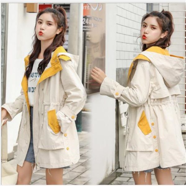fashion women coat spring autumn 2019 hooded trench coat medium-long lady adjustable waist casual jacket female clothes m256, Tan;black
fashion women coat spring autumn 2019 hooded trench coat medium-long lady adjustable waist casual jacket female clothes m256, Tan;black
