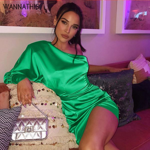 wannathis green one-shoulder silk dresses long sleeve backless fashion club mini dresses ruched stretchy lady satin mini dresses, Black;gray
wannathis green one-shoulder silk dresses long sleeve backless fashion club mini dresses ruched stretchy lady satin mini dresses, Black;gray
