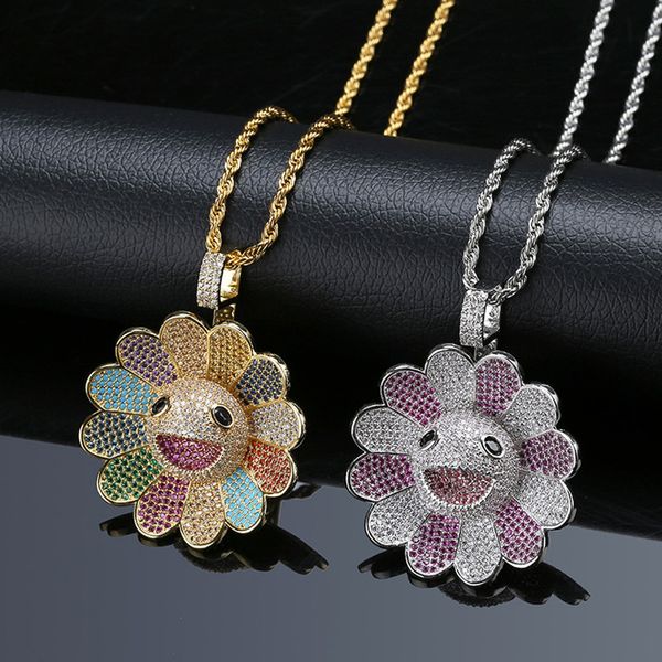 glaring zircon pendant necklace 2019 fashion multicolor zircon paved 18k gold plated sunflower rotatable hip hop necklace ln118, Silver
glaring zircon pendant necklace 2019 fashion multicolor zircon paved 18k gold plated sunflower rotatable hip hop necklace ln118, Silver