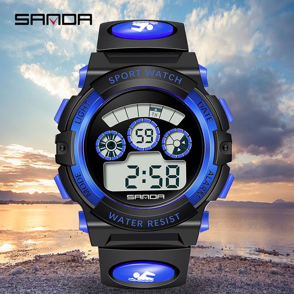 sanda men watch outdoor luminous boys sports electronic men's watches multi-function personality waterproof male wrist watches, Slivery;brown
sanda men watch outdoor luminous boys sports electronic men's watches multi-function personality waterproof male wrist watches, Slivery;brown