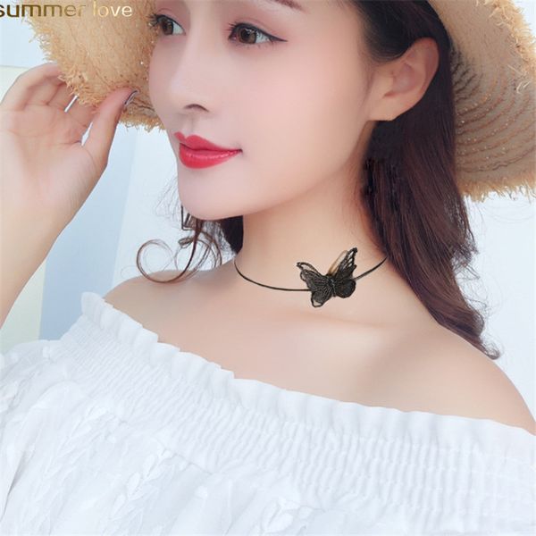 white / black lace butterfly necklace charm butterfly choker jewelry for women accessories wholesale 2019 summer love, Golden;silver
white / black lace butterfly necklace charm butterfly choker jewelry for women accessories wholesale 2019 summer love, Golden;silver