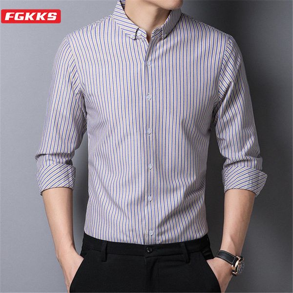 men's casual shirts fgkks brand single breasted male wild shirt fashion spring autumn stripe long sleeve student men, White;black
men's casual shirts fgkks brand single breasted male wild shirt fashion spring autumn stripe long sleeve student men, White;black
