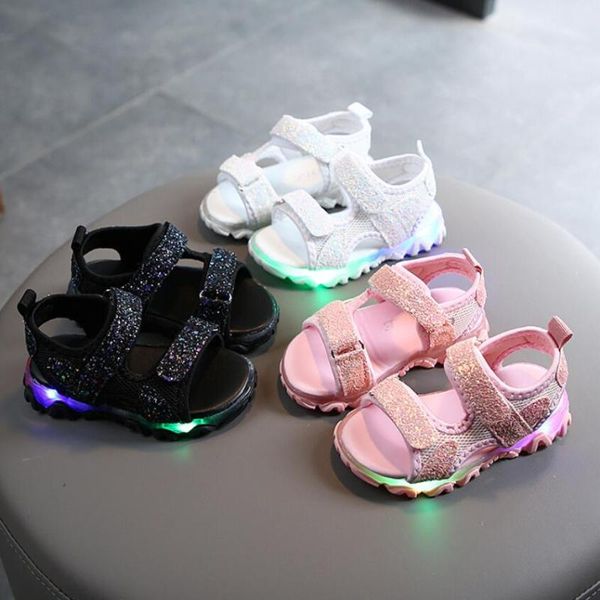 new kids sandals summer led with light flash sandals beach leather children cute shoes anti-skid, Black;red
new kids sandals summer led with light flash sandals beach leather children cute shoes anti-skid, Black;red