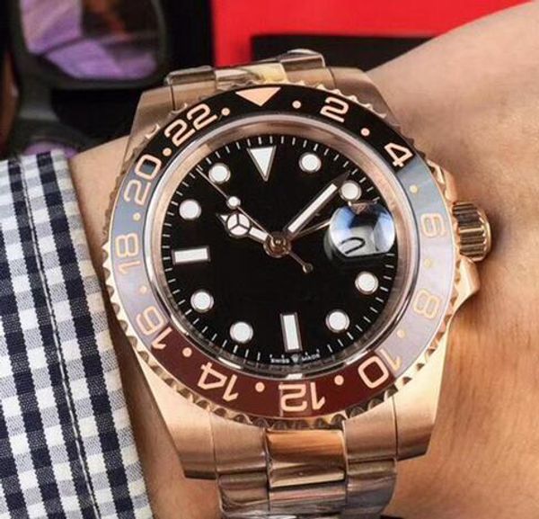 new arrival rose gold gmt2 listed batman mens watch automatic movement ceramic rotating bezel sapphire glass steel strap wristwatch
new arrival rose gold gmt2 listed batman mens watch automatic movement ceramic rotating bezel sapphire glass steel strap wristwatch