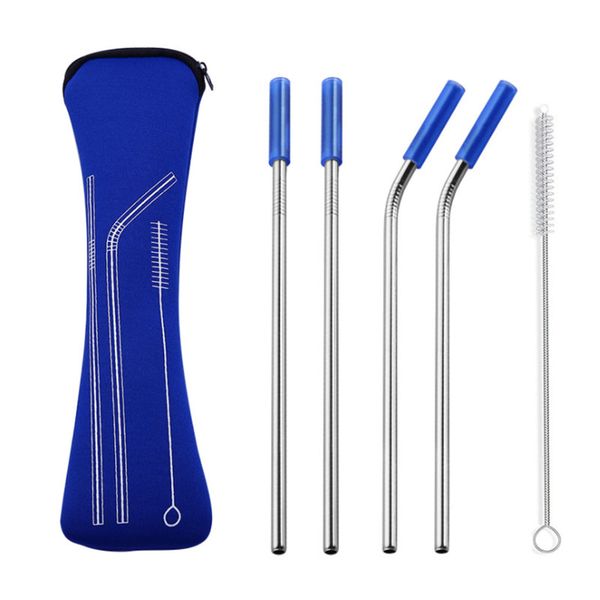 8.5 inch straight and bend 304 stainless steel metal straws drinking set with carrying case and silicone tips
8.5 inch straight and bend 304 stainless steel metal straws drinking set with carrying case and silicone tips
